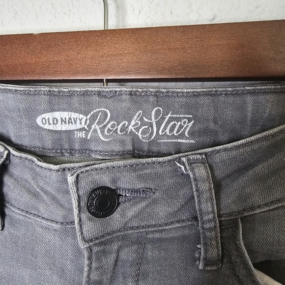 Old Navy Rockstar Jeans Womens 2 Slate Gray Skinny Low Rise - Picture 5 of 11